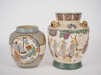 Vente aux enchères Vietnam, fours de Bien Hoa, XXe siècle,  Deux porcelaines en céramique