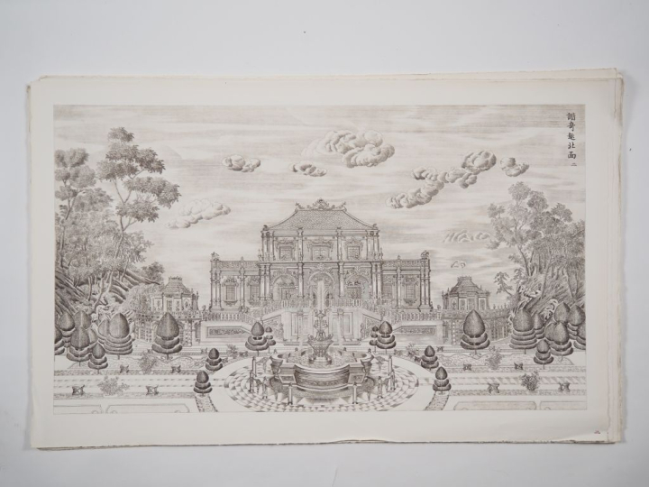 D'après Giuseppe CASTIGLIONE (1688-1766)  « Palais Pavillons et jardin