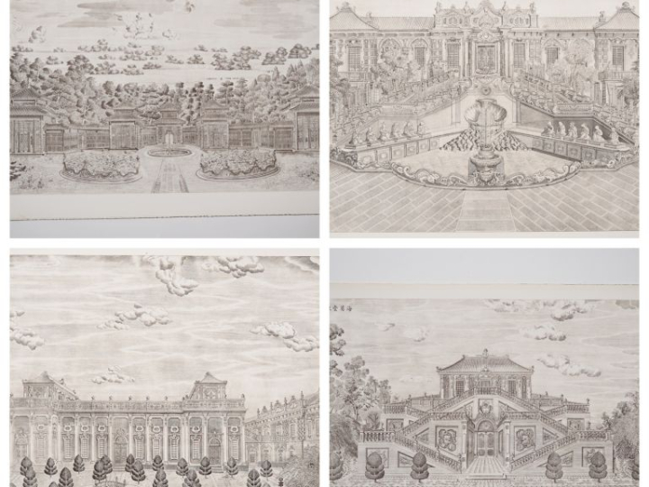 D'après Giuseppe CASTIGLIONE (1688-1766)  « Palais Pavillons et jardin