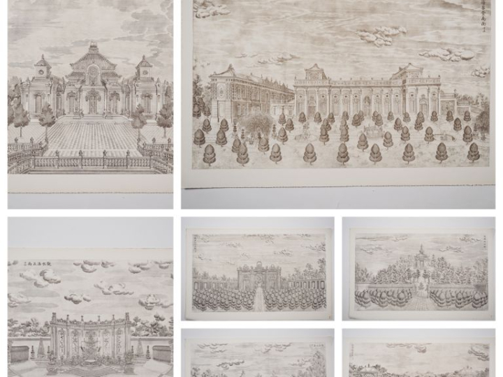 D'après Giuseppe CASTIGLIONE (1688-1766)  « Palais Pavillons et jardin
