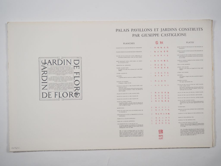 D'après Giuseppe CASTIGLIONE (1688-1766)  « Palais Pavillons et jardin