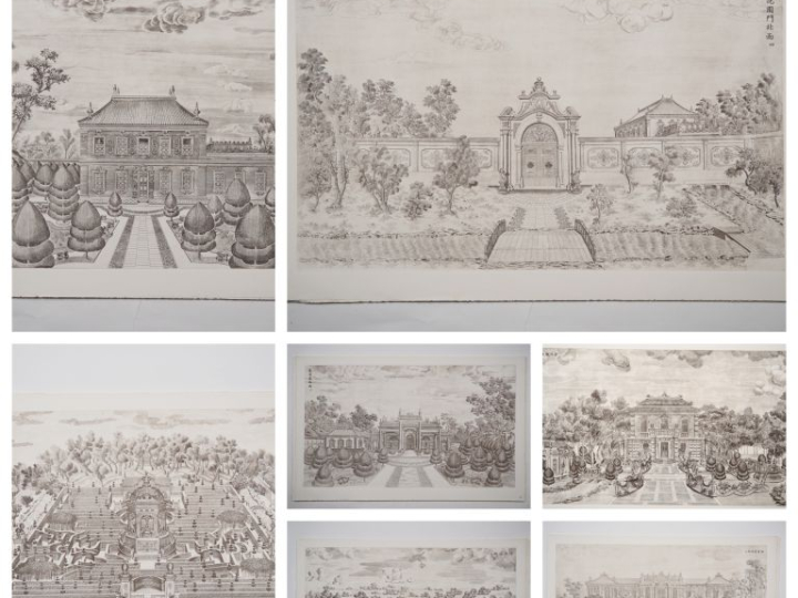 D'après Giuseppe CASTIGLIONE (1688-1766)  « Palais Pavillons et jardin