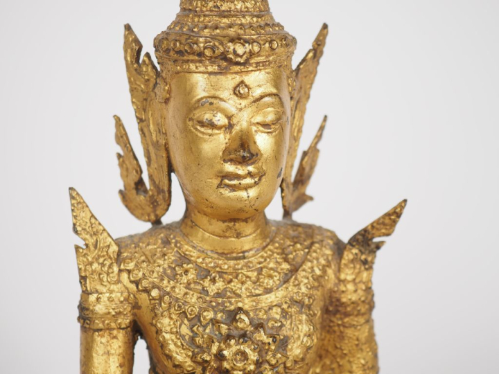 Siam, Rattanakosin, XIXe siècle Importante statuette en bronze ancienn