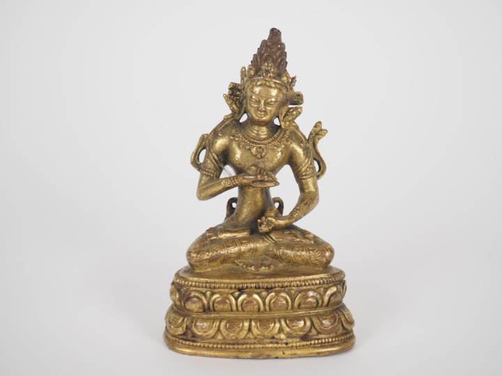 Tibet, fin XIXe – début XXe siècle Statuette en bronze doré, représent