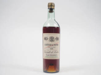 Vente aux enchères 1 BOUTEILLE CHÂTEAU DE RAYNE VIGNEAU 1er CC SAUTERNES - 1938 - VIDANGE