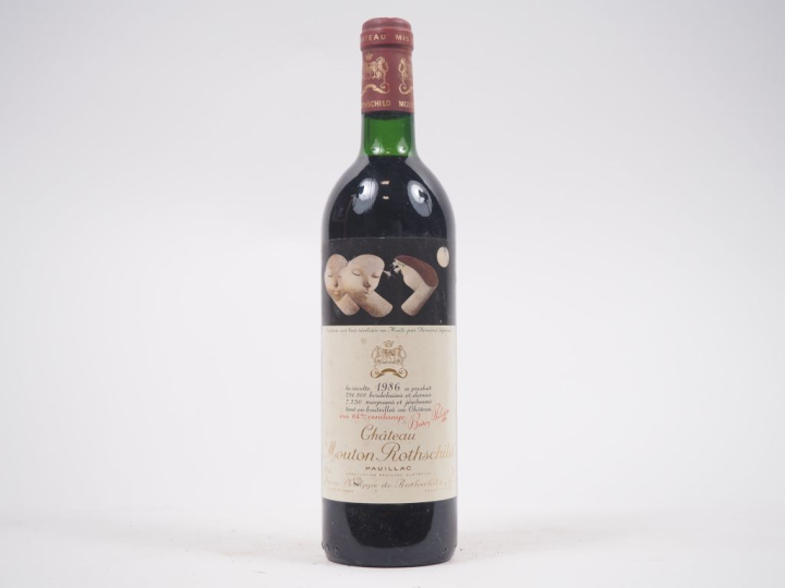 1 BOUTEILLE CHÂTEAU MOUTON ROTHSCHILD 1er GCC PAUILLAC - 1986 - BG/ELS