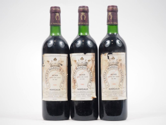 Vente aux enchères 3 BOUTEILLES CHÂTEAU MARQUIS D'ALESME GCC MARGAUX - 1995 - 2 BG/ET 