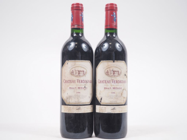 2 BOUTEILLES CHÂTEAU VERDIGNAN CB HAUT MÉDOC - 1996 - ES