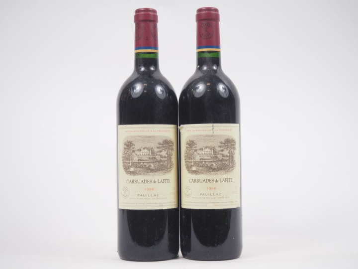 2 BOUTEILLES CARRUADES DE LAFITE PAUILLAC - 1998 - ELA 