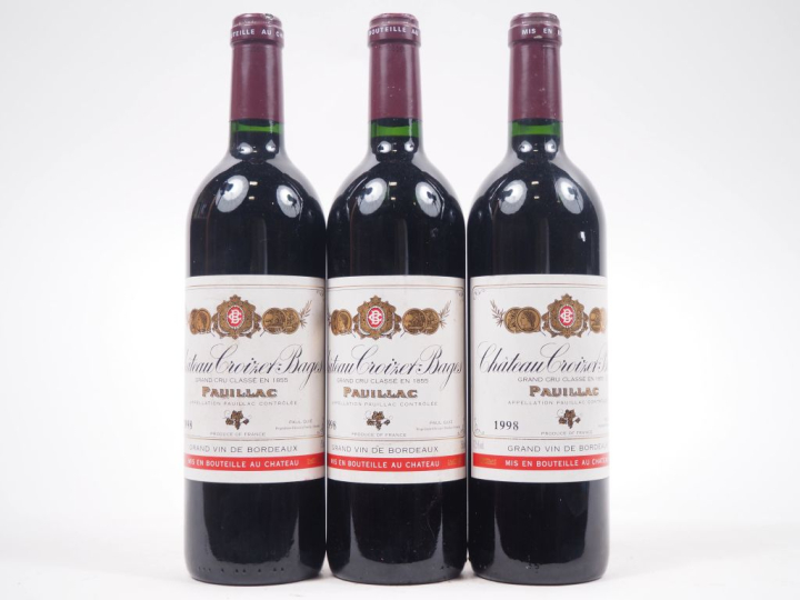 3 BOUTEILLES CHÂTEAU CROIZET BAGES GCC PAUILLAC - 1998