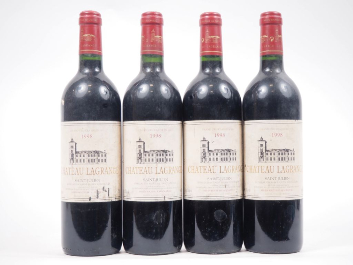 4 BOUTEILLES CHÂTEAU LAGRANGE ST JULIEN - 1998 - ELS 
