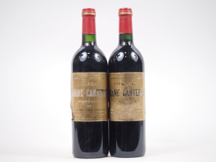 2 BOUTEILLES CHÂTEAU BRANE CANTENAC GCC MARGAUX - 1999 - EA 