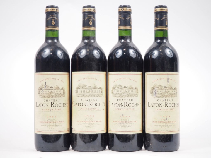 4 BOUTEILLES CHÂTEAU LAFONT ROCHET GCC ST ESTÈPHE  - 1999 - ELA 