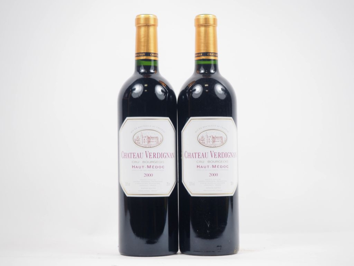 2 BOUTEILLES CHÂTEAU VERDIGNAN CB HAUT MÉDOC - 2000