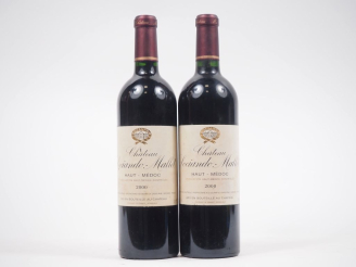 Vente aux enchères 2 BOUTEILLES CHÂTEAU SOCIANDO MALLET HAUT MÉDOC - 2000 - ELA 
