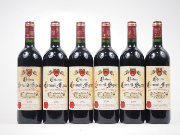 6 BOUTEILLES CHÂTEAU CORMEIL FIGEAC GC ST ÉMILION - 2000 