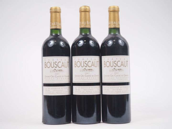 3 BOUTEILLES CHÂTEAU BOUSCAUT GCC GRAVES - 2001