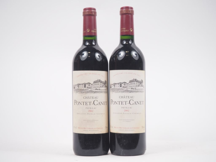 2 BOUTEILLES CHÂTEAU PONTET CANET GCC PAUILLAC - 2002