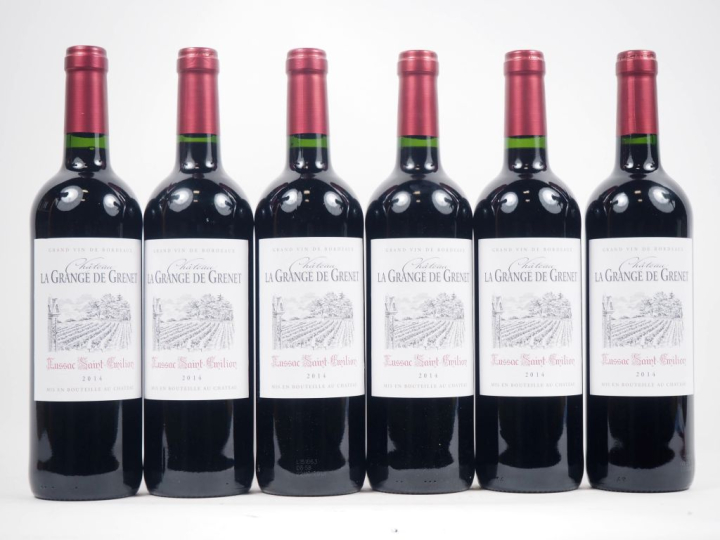 6 BOUTEILLES CHÂTEAU LA GRANGE DE GRENET LUSSAC ST ÉMILION - 2014