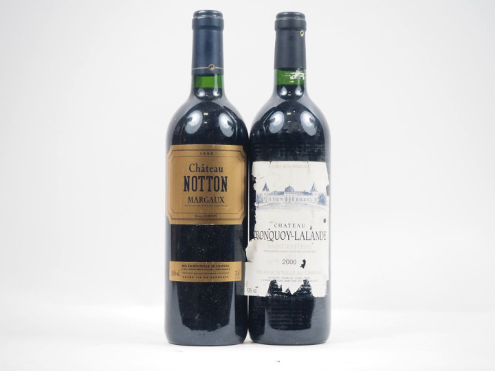 2 BOUTEILLES : 1 CHÂTEAU NOTTON MARGAUX - 1998 / 1 CHÂTEAU TRONQUOY LA
