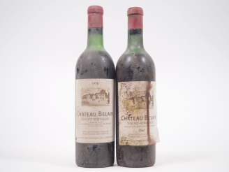 Vente aux enchères 2 BOUTEILLES CHÂTEAU BELAIR 1er GCC ST ÉMILION : 1 DE 1967 - MEP/ETS /