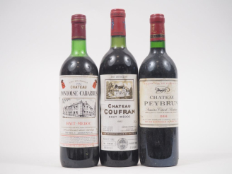 Vente aux enchères 3 BOUTEILLES : 1 CHÂTEAU PONTOISE CABARRUS HAUT MÉDOC CB - 1982 / 1 CH