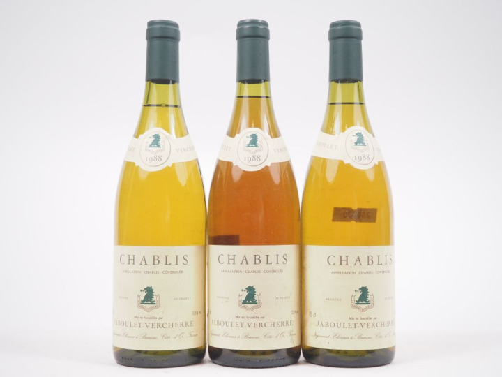3 BOUTEILLES CHABLIS JABOULET VERCHERRE - 1988