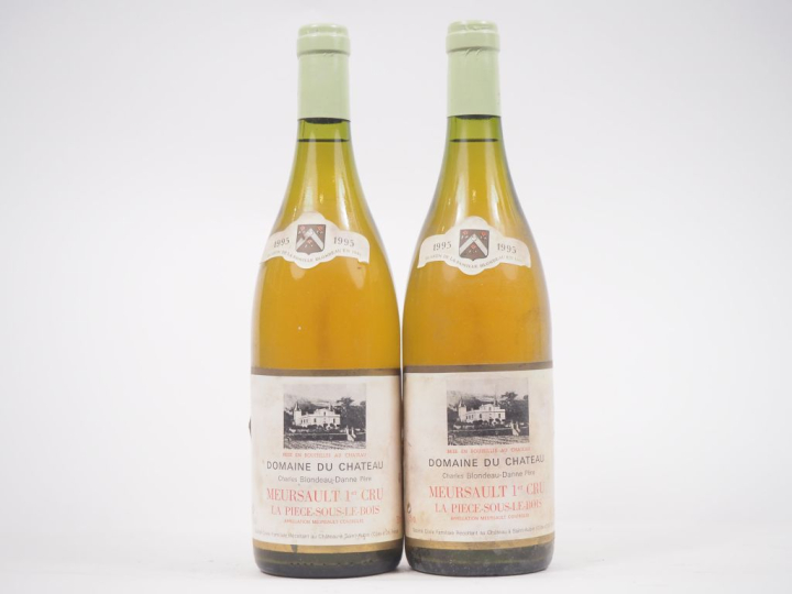 2 BOUTEILLES MEURSAULT 1er CRU "LA PIÈCE SOUS LE BOIS" DOMAINE DU CHÂT
