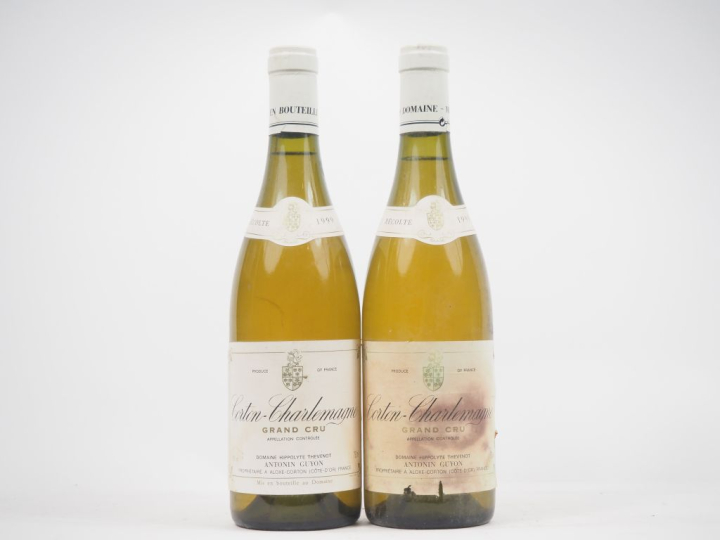 2 BOUTEILLES CORTON CHARLEMAGNE GC DOMAINE DE LA GUYONNIÈRE ANTONIN GU