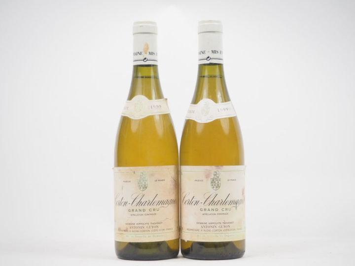 2 BOUTEILLES CORTON CHARLEMAGNE GC DOMAINE DE LA GUYONNIÈRE ANTONIN GU