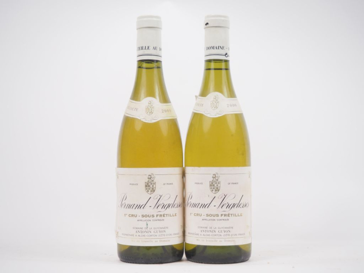 2 BOUTEILLES PERNAND VERGELESSE 1er CRU "SOUS FRÉTILLE" DOMAINE DE LA 