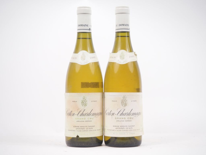 2 BOUTEILLES CORTON CHARLEMAGNE GC DOMAINE HIPPOLYTE THEVENOT ANTONIN 