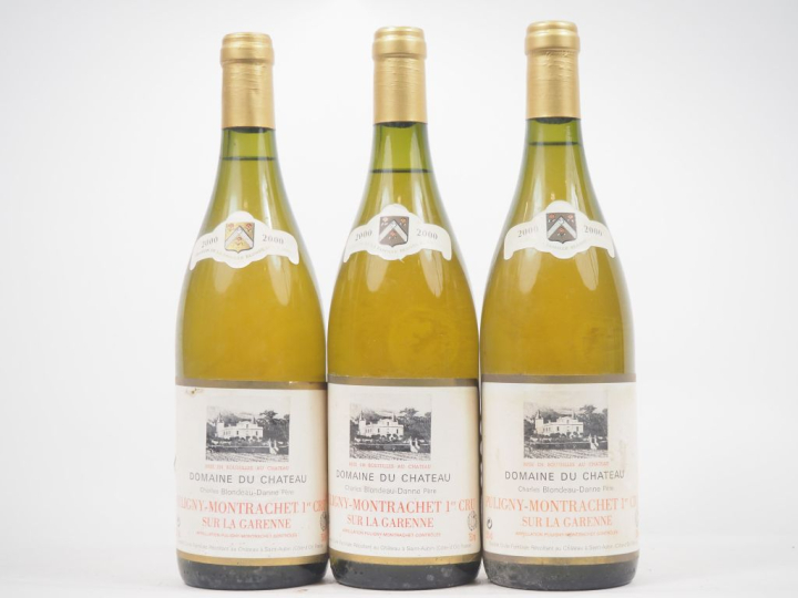 3 BOUTEILLES PULIGNY MONTRACHET 1er CRU "SUR LA GARENNE" DOMAINE DU CH