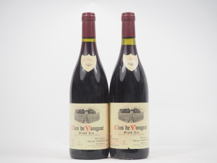 2 BOUTEILLES CLOS DE VOUGEOT GC DOMAINE HENRI REBOURSEAU - 1997