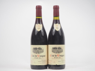 Vente aux enchères 2 BOUTEILLES CLOS DE VOUGEOT GC DOMAINE HENRI REBOURSEAU - 1997