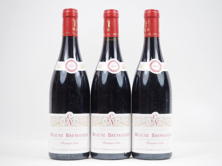 3 BOUTEILLES BEAUNE BRESSANDES 1er CRU DOMAINE CHARLES ALLEXANT   FILS