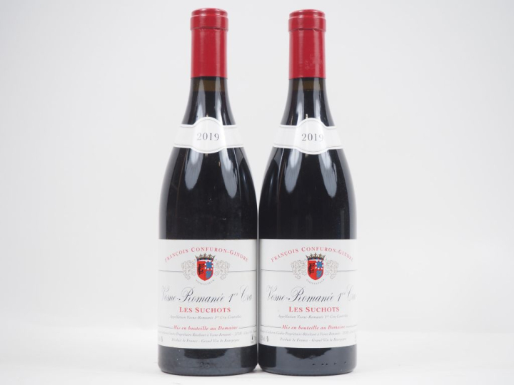 2 BOUTEILLES VOSNE ROMANÉE 1er CRU "LES SUCHOTS" F. CONFURON GINDRE - 