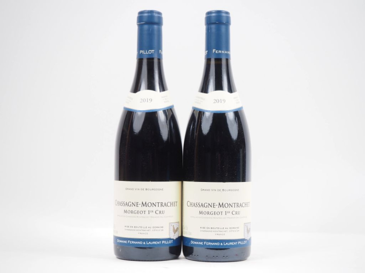 2 BOUTEILLES CHASSAGNE MONTRACHET 1er CRU "MORGEOT" DOMAINE PILLOT - 2