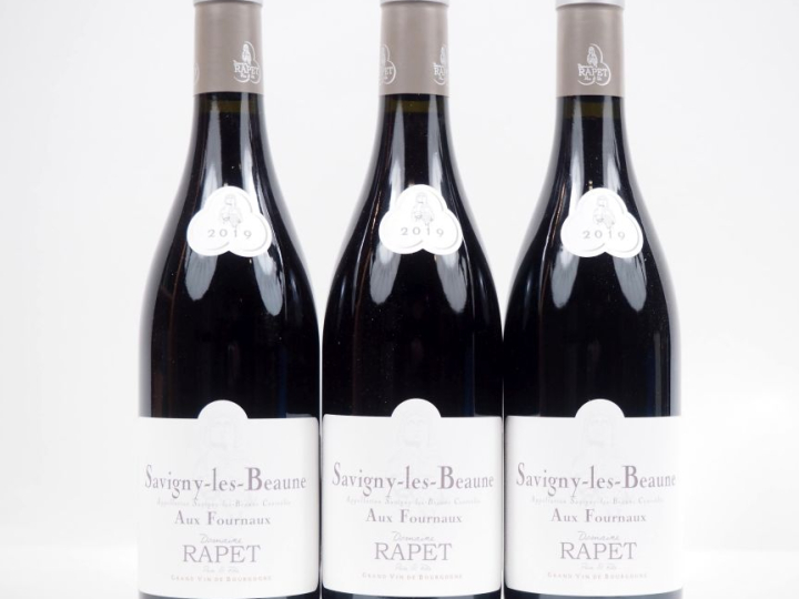 3 BOUTEILLES SAVIGNY LES BEAUNE "AUX FOURNAUX" DOMAINE RAPET - 2019