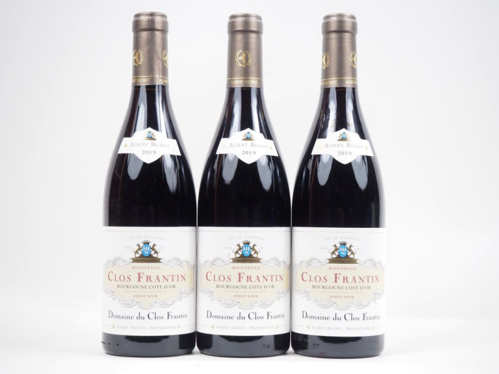 3 BOUTEILLES BOURGOGNE "CLOS FRANTIN" ALBERT BICHOT - 2019
