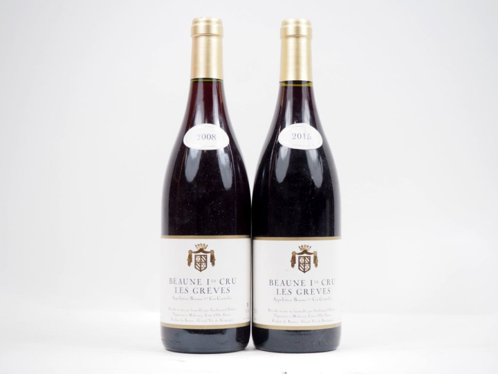 2 BOUTEILLES BEAUNE 1er CRU "LES GRÈVES" GUILLEMARD POTHIER : 1 DE 200