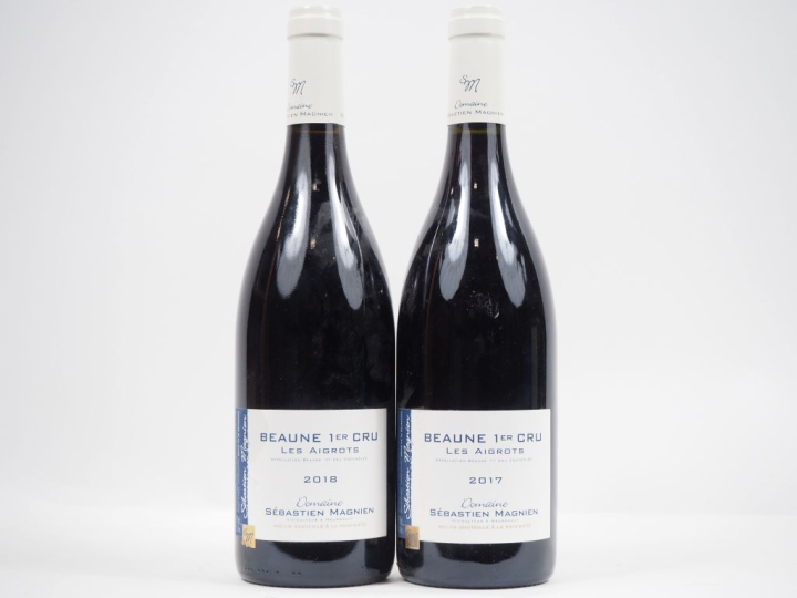2 BOUTEILLES BEAUNE 1er CRU "LES AIGROTS" DOMAINE SÉBASTIEN MAGNIEN : 