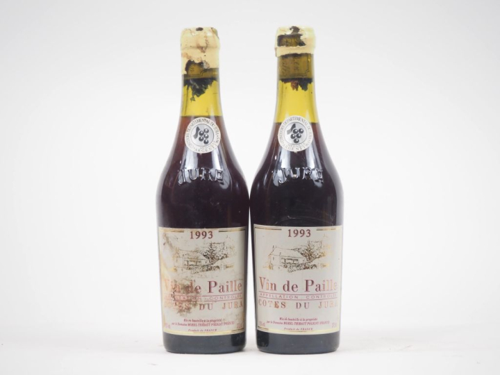 2 BOUTEILLES (37,5 cl) VIN DE PAILLE MOREL THIBAUT - 1993 - ET 