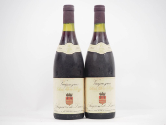Vente aux enchères 2 BOUTEILLES CÔTES DU RHÔNE VILLAGES VACQUEYRAS "SEIGNEUR DE LAURIS" -