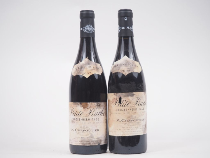 3 BOUTEILLES CROZES HERMITAGE "PETITE BUCHE" M. CHAPOUTIER - 2002 - ET