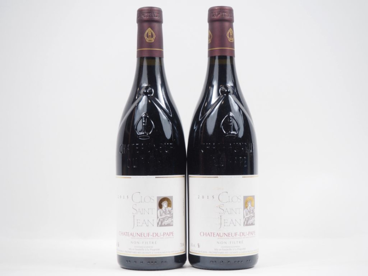 2 BOUTEILLES CHÂTEAUNEUF DU PAPE CLOS ST JEAN - 2015