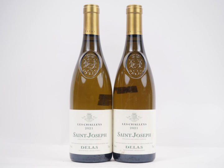 2 BOUTEILLES SAINT JOSEPH BLANC "LES CHALLEYS" DELAS - 2021