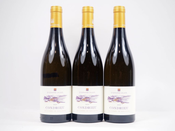3 BOUTEILLES CONDRIEU "LA COMBE DE MALLEVAL" STÉPHANE OGIER - 2023