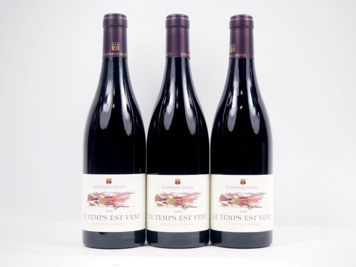 3 BOUTEILLES CÔTES DU RHÔNE "LE TEMPS EST VENU" STÉPHANE OGIER - 2024