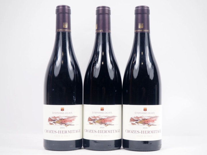 3 BOUTEILLES CROZES HERMITAGE "FACE A FACE" STÉPHANE OGIER - 2024